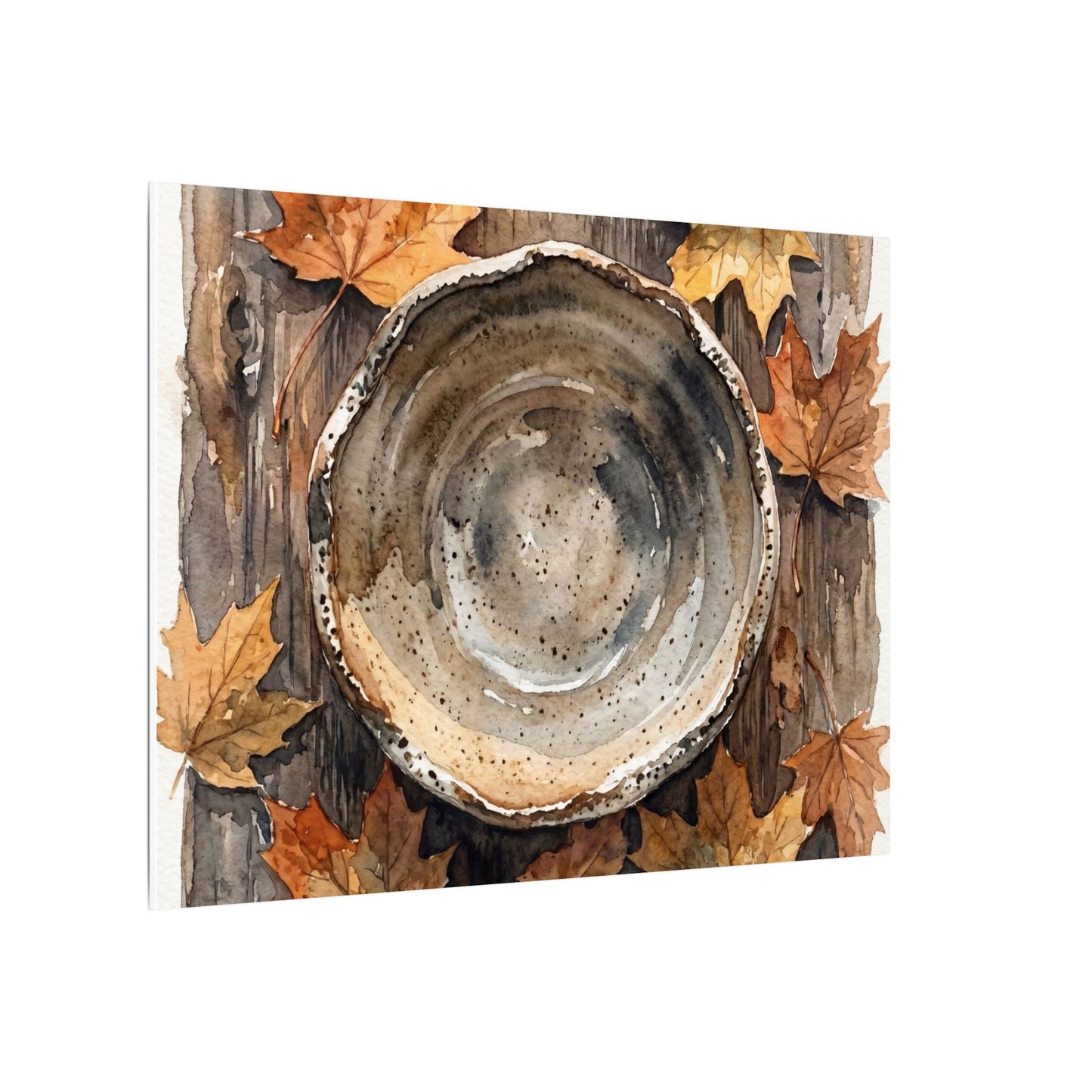 Ma Ceramic Bowl Canvas Art - Japandi Watercolor