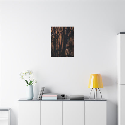 Golden Hour Shadow Play Canvas Art - Dark Japandi Fukinsei