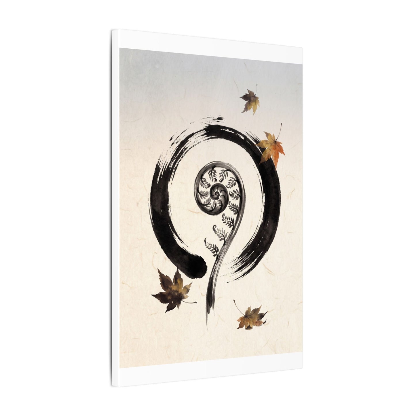 Fern Unfurling Autumn Canvas Art | Zen Peaceful Design