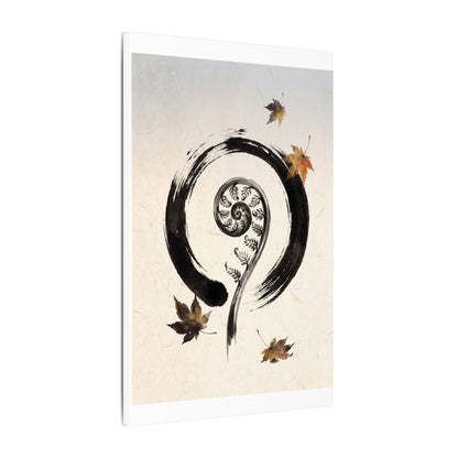 Fern Unfurling Autumn Canvas Art | Zen Peaceful Design
