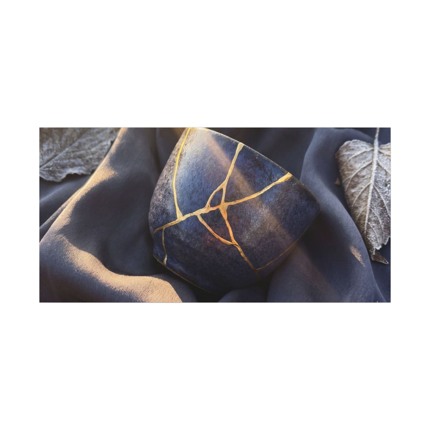Winter Silk Drape Gold Repair Canvas Art | Artful Decor