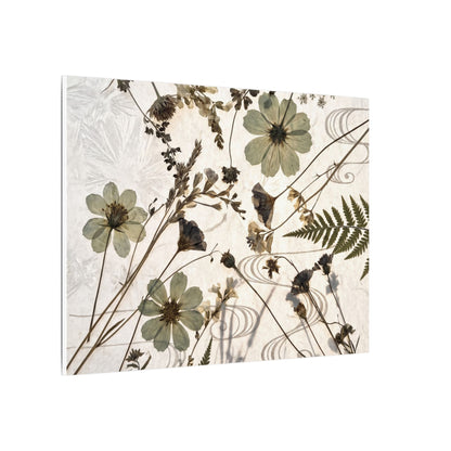 Japandi Dried Flowers in Golden Hour | Japanese Pattern Canvas Art