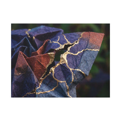 Philosophical Paper Fold Canvas Art - Gold Vein Kintsugi