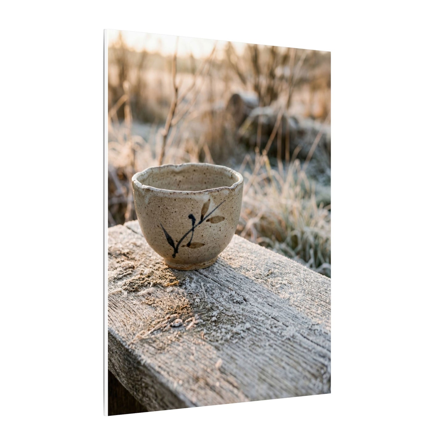 Golden Hour Ceramic Bowl Canvas Art - Japandi Ma