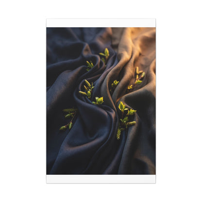 Spring Silk Drape Moody Minimal Canvas Art | Luxurious Decor