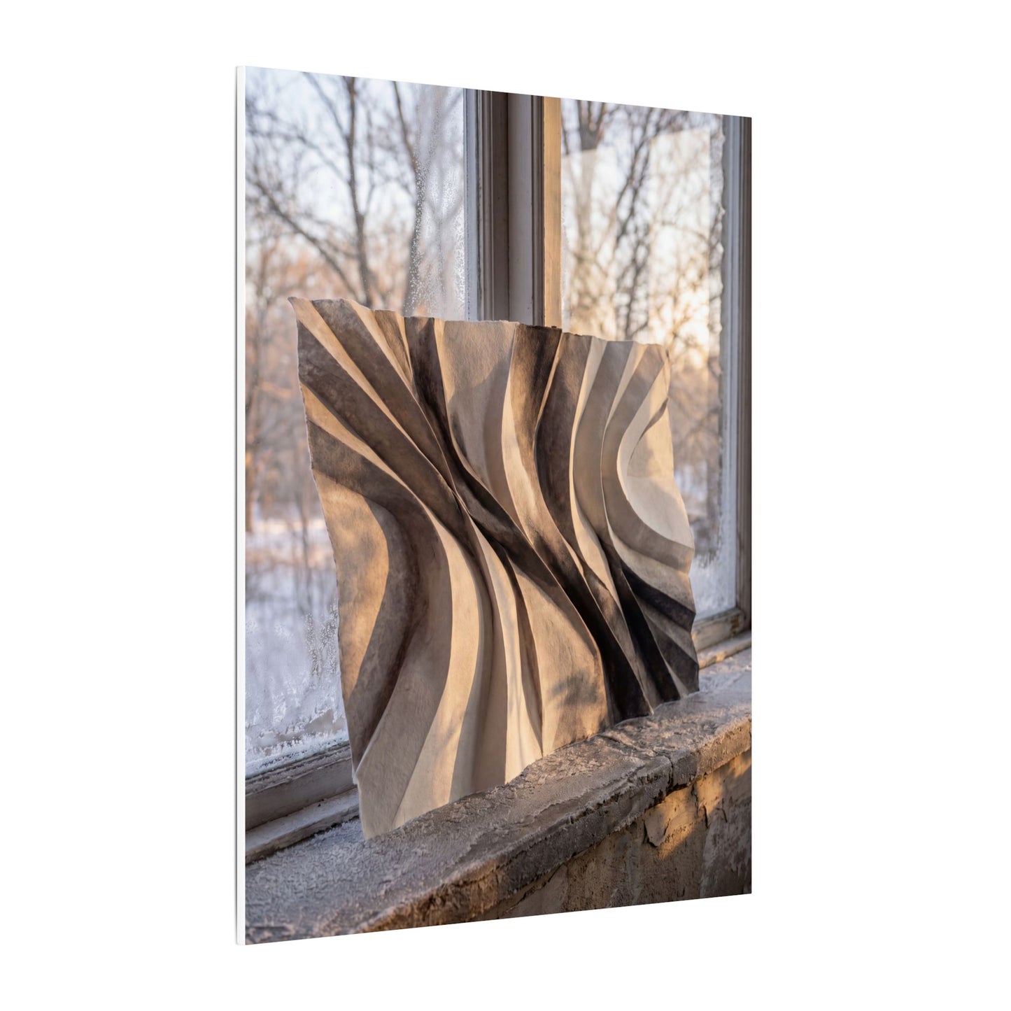 Mono No Aware Paper Fold Canvas Art - Japandi Minimal Line