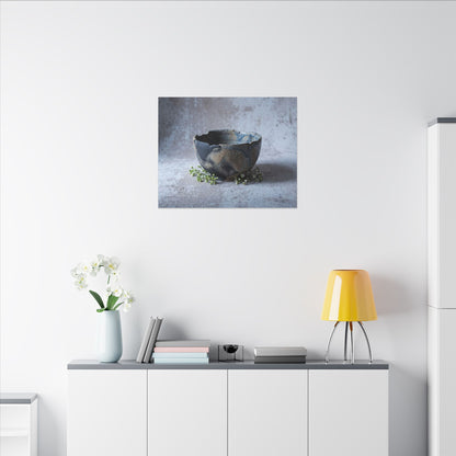 Ceramic Bowl Spring Canvas Art | Japandi Warm Design