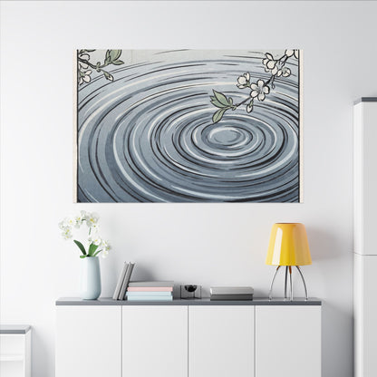 Calm Water Ripple Canvas Art - Ukiyo E Inspired Zen