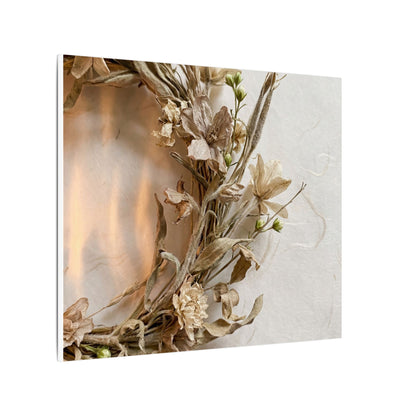 Dried Flowers Japanese Pattern Canvas Art | Neutral Japandi Art