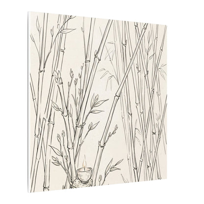 Candlelight Bamboo Grove Canvas Art - Japandi Fukinsei