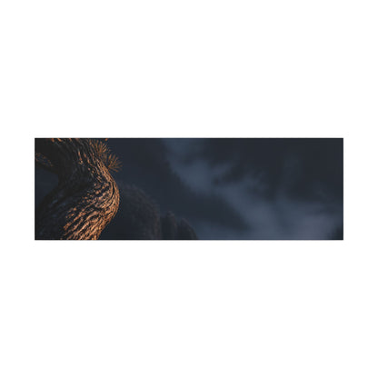 Bold Pine Tree Canvas Art - Shadow Zen Dark Japandi