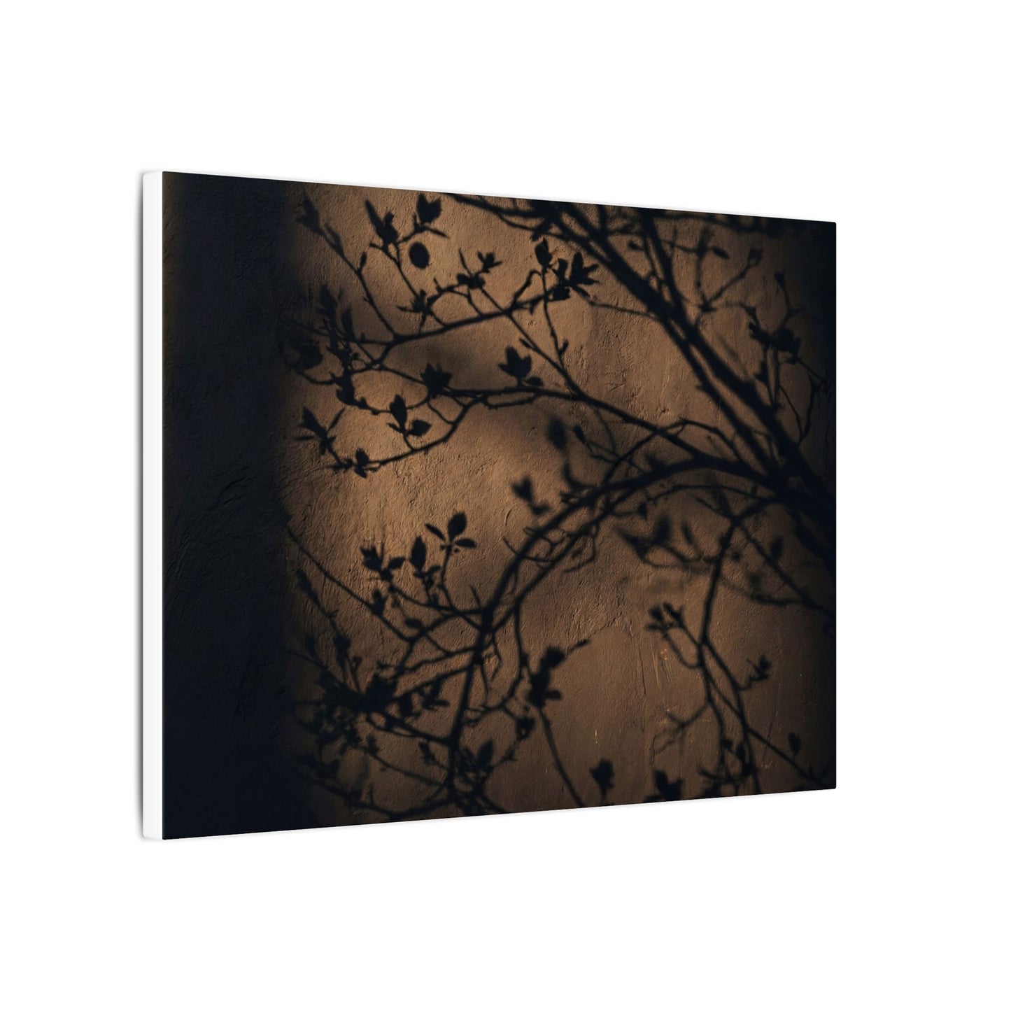 Dark Japandi Shadow Play in Golden Hour | Shadow Zen Canvas Art