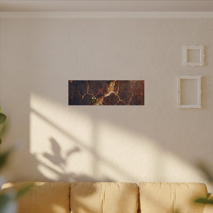Rust Patina Spring Canvas Art | Kintsugi Resilient Design