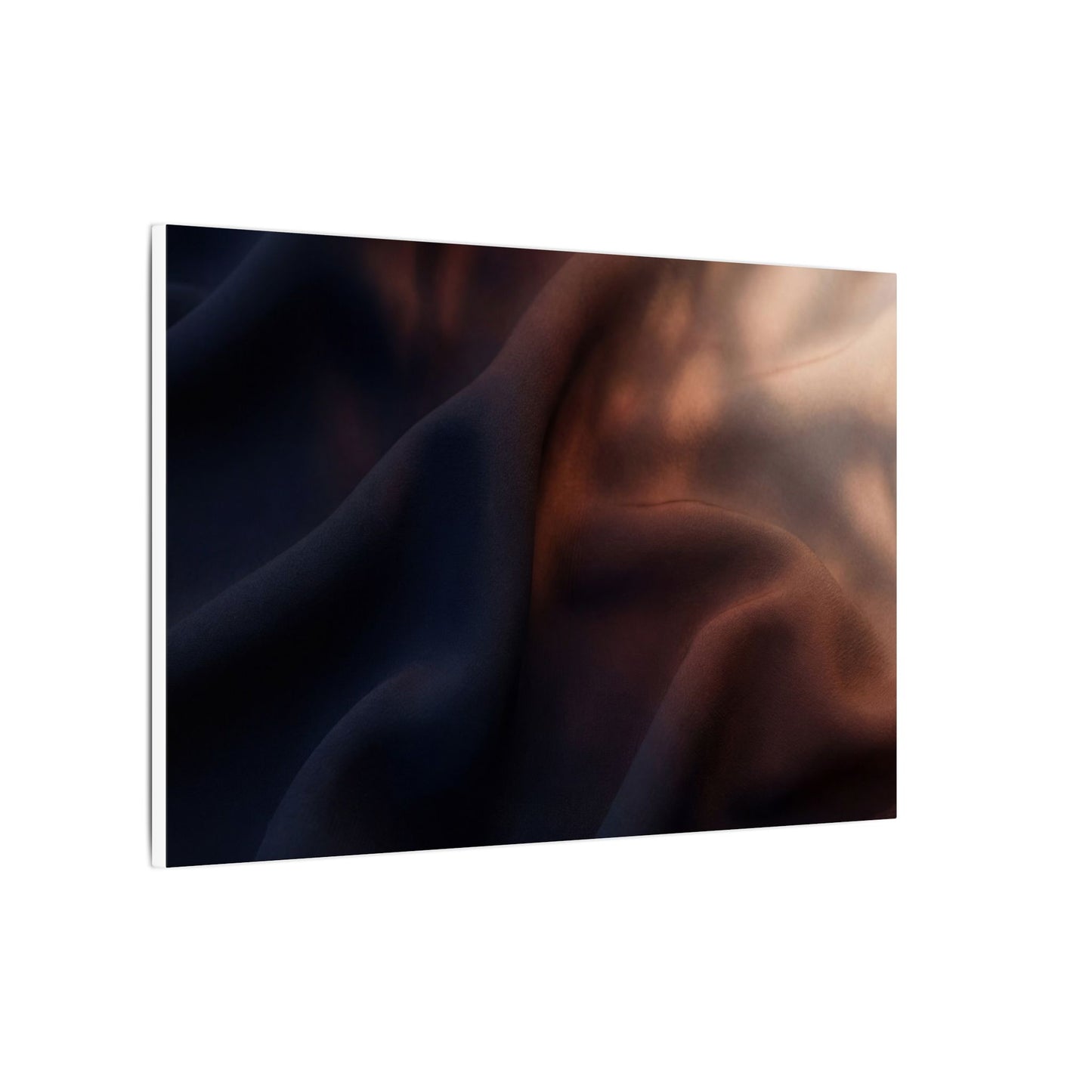 Dark Japandi Silk Drape in Dawn | Shadow Zen Canvas Art
