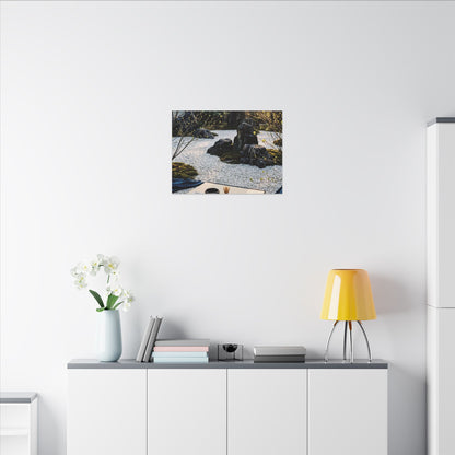 Zen Tea Ceremony in Golden Hour | Karesansui Canvas Art