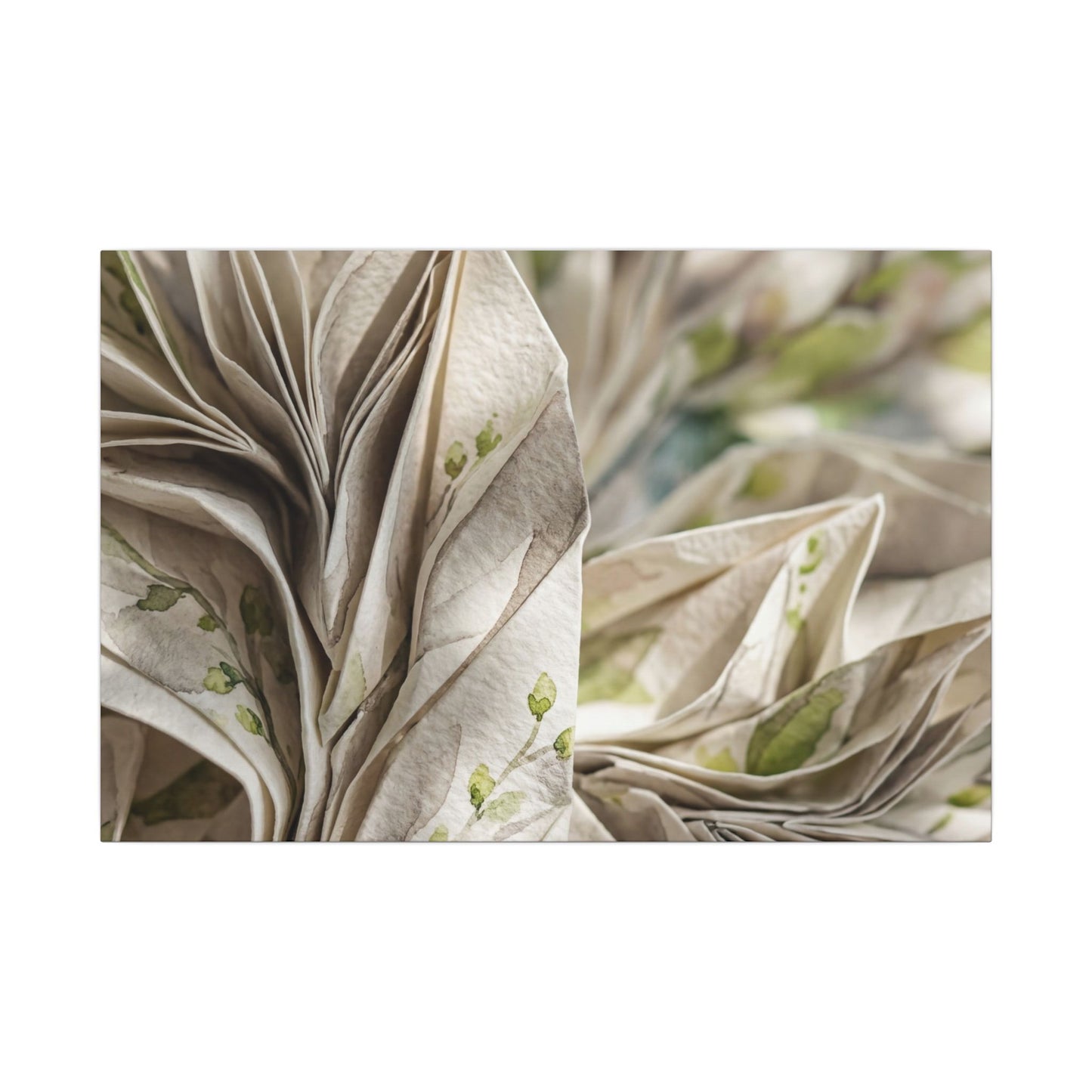 Fukinsei Paper Fold Canvas Art - Japandi Watercolor