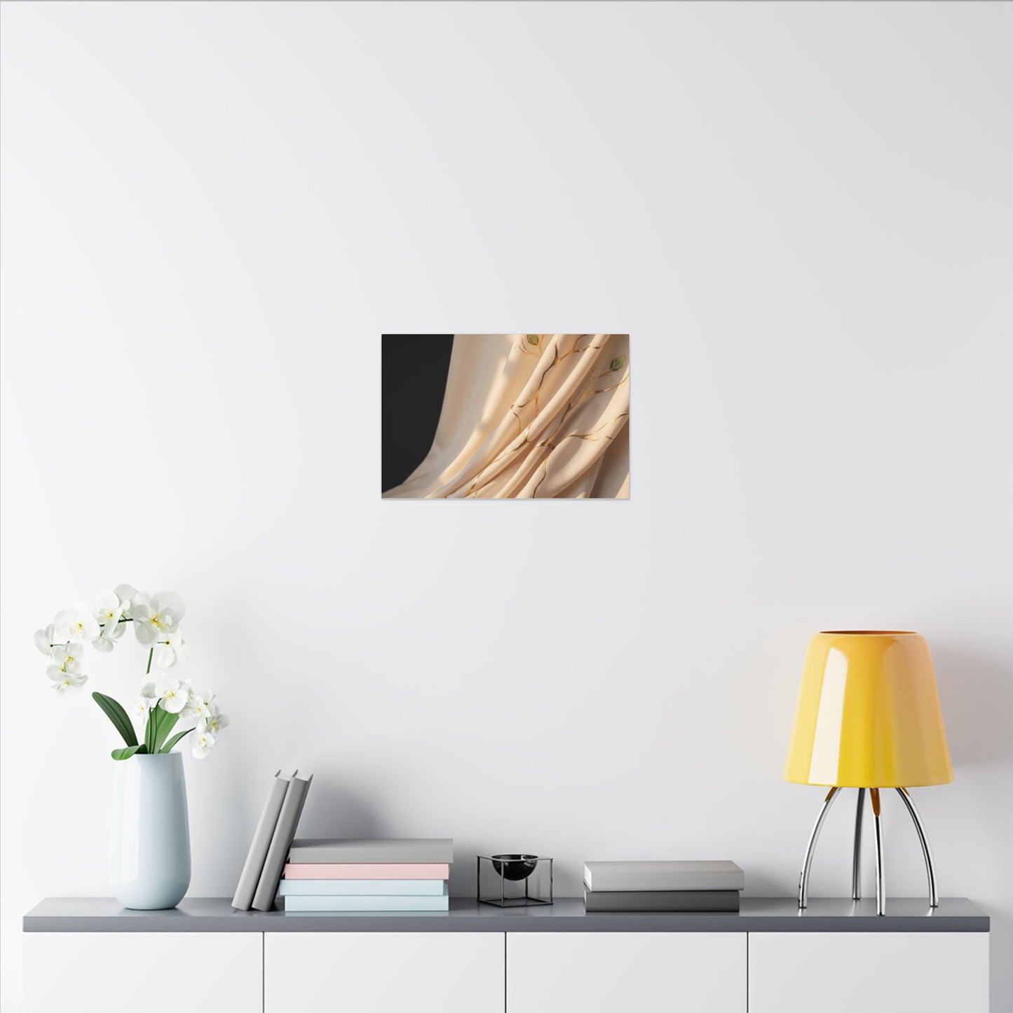 Golden Hour Silk Drape Canvas Art - Kintsugi Fukinsei