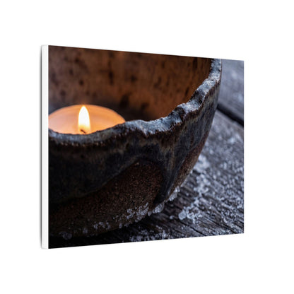 Atmospheric Ceramic Bowl Canvas Art - Moody Minimal Dark Japandi