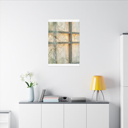 Winter Shoji Screen Watercolor Canvas Art | Elegant Decor