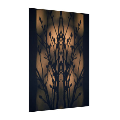 Dark Japandi Shadow Play in Golden Hour | Shadow Zen Canvas Art