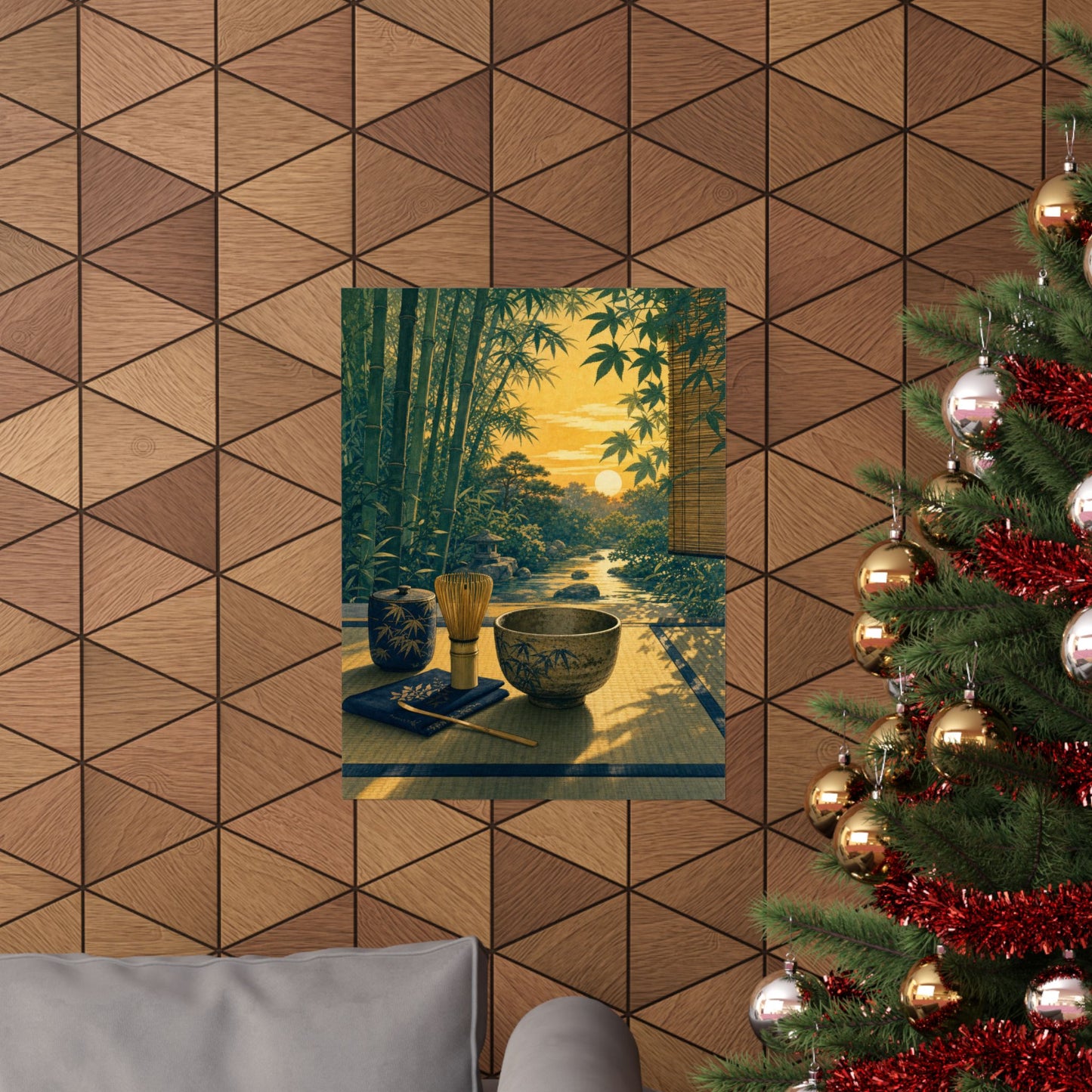 Tea Ceremony Wall Art Print | Summer Zen Ukiyo E Inspired Art