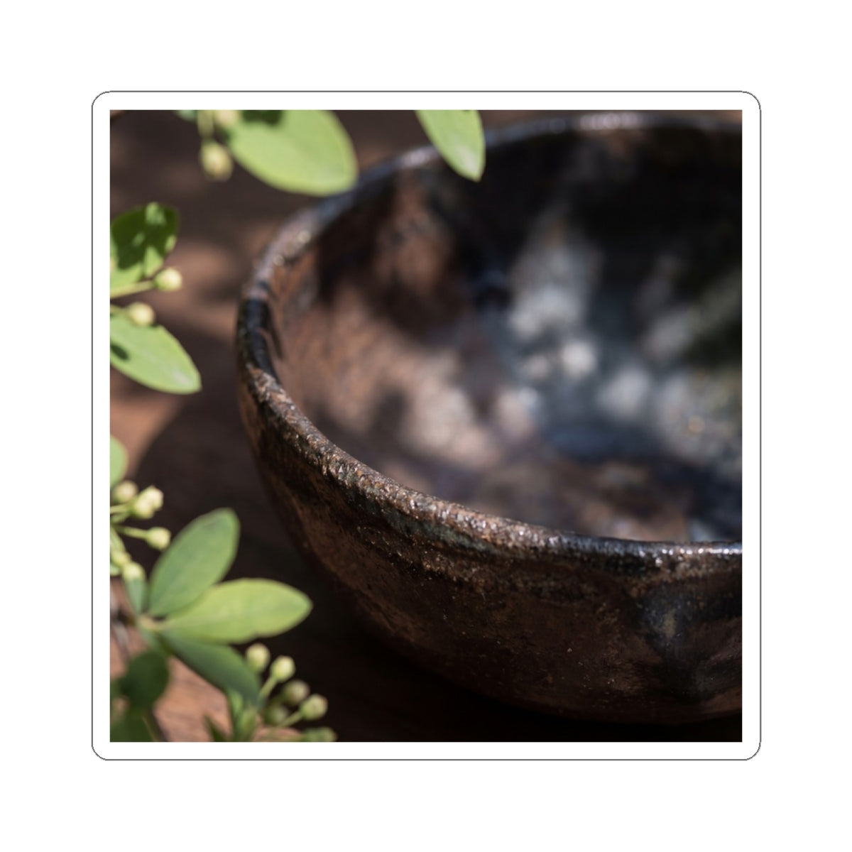 Fukinsei Ceramic Bowl Sticker - Dark Japandi Shadow Zen