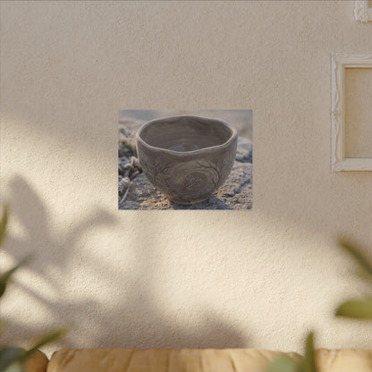 Seijaku Ceramic Bowl Canvas Art - Japandi Japanese Pattern