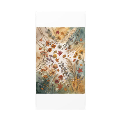 Dried Flowers Canvas Art | Autumn Japandi Watercolor Art