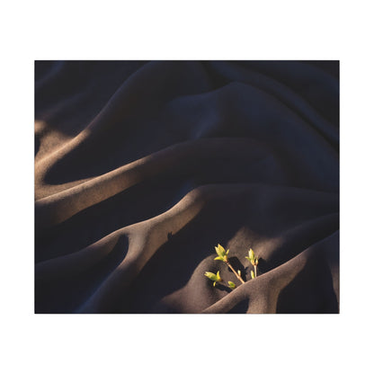 Silk Drape Shadow Zen Canvas Art | Luxurious Dark Japandi Art