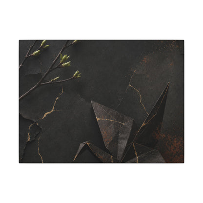 Paper Fold Canvas Art | Spring Kintsugi Broken Beauty Art