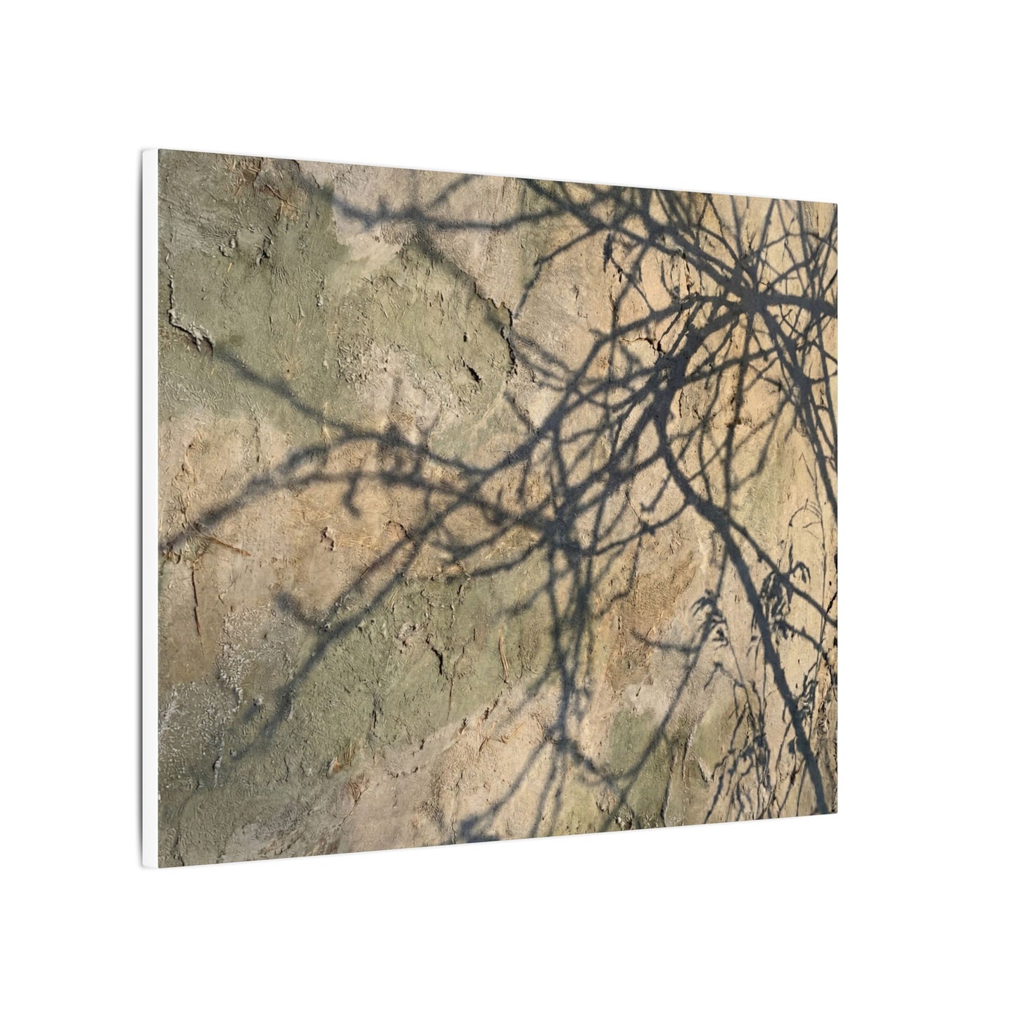 Japandi Shadow Play in Golden Hour | Texture Canvas Art