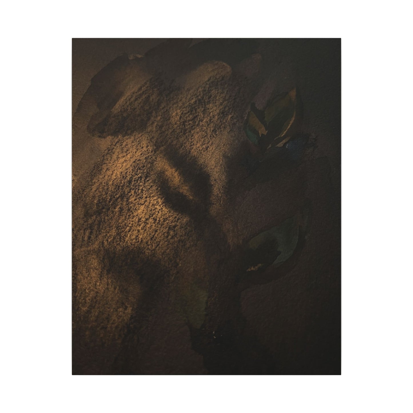 Candlelight Shadow Play Canvas Art - Dark Japandi Ma