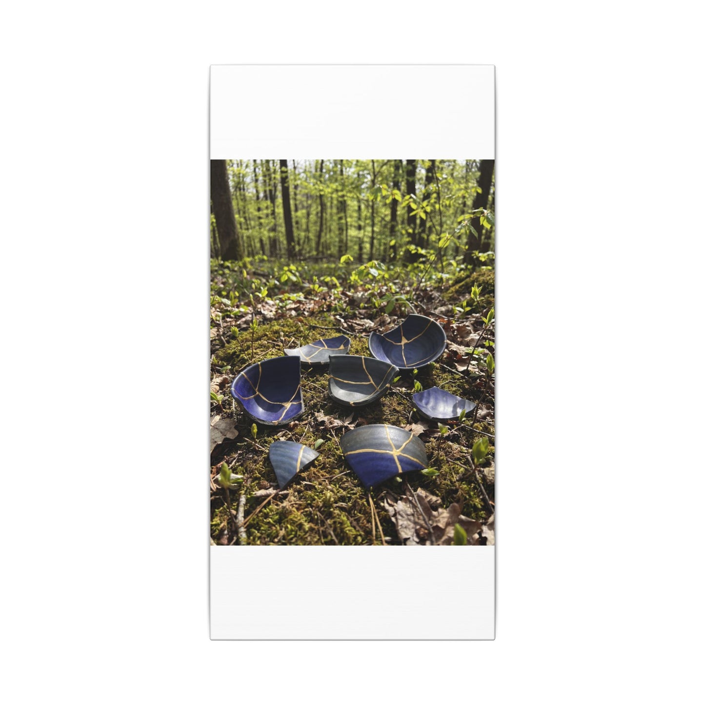 Philosophical Broken Pottery Canvas Art - Broken Beauty Kintsugi
