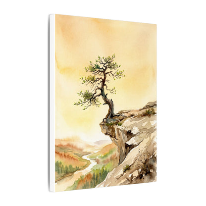 Golden Hour Pine Tree Canvas Art - Japandi Fukinsei