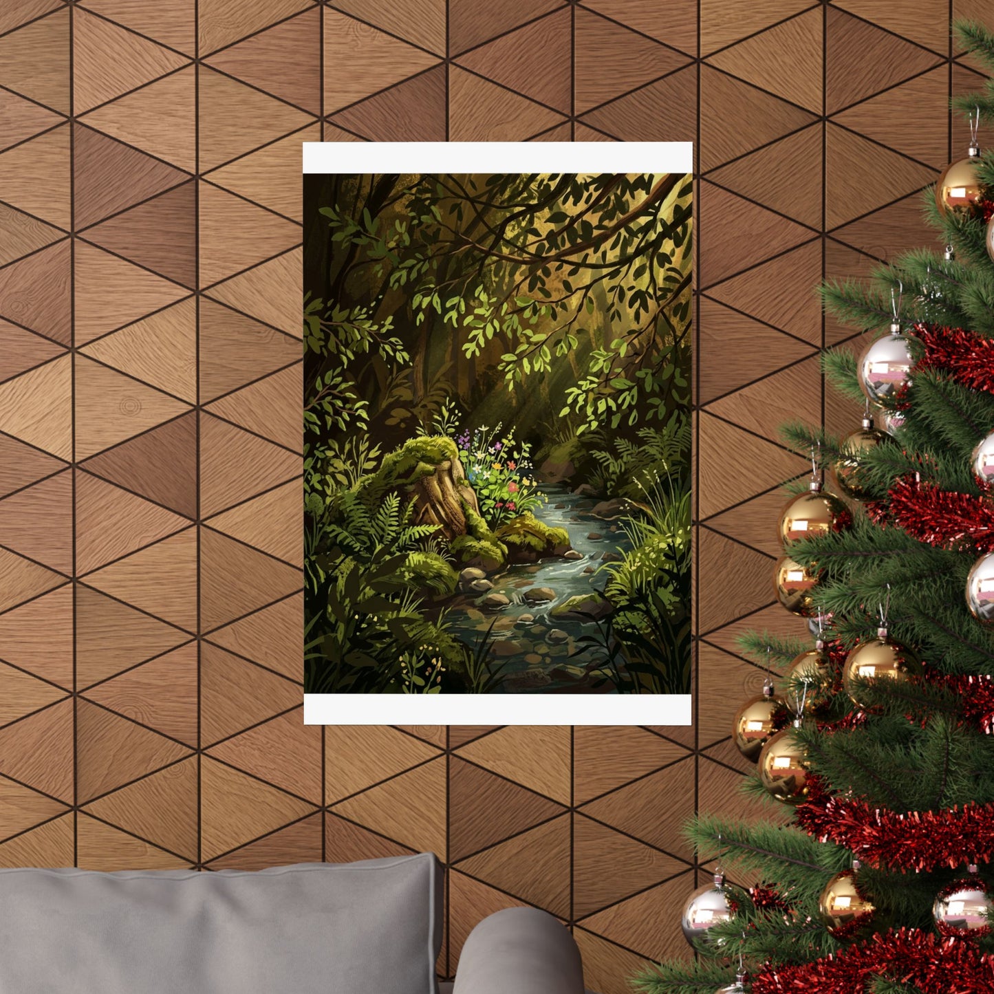 Spring Silk Drape Shadow Zen Wall Art Print | Luxurious Decor