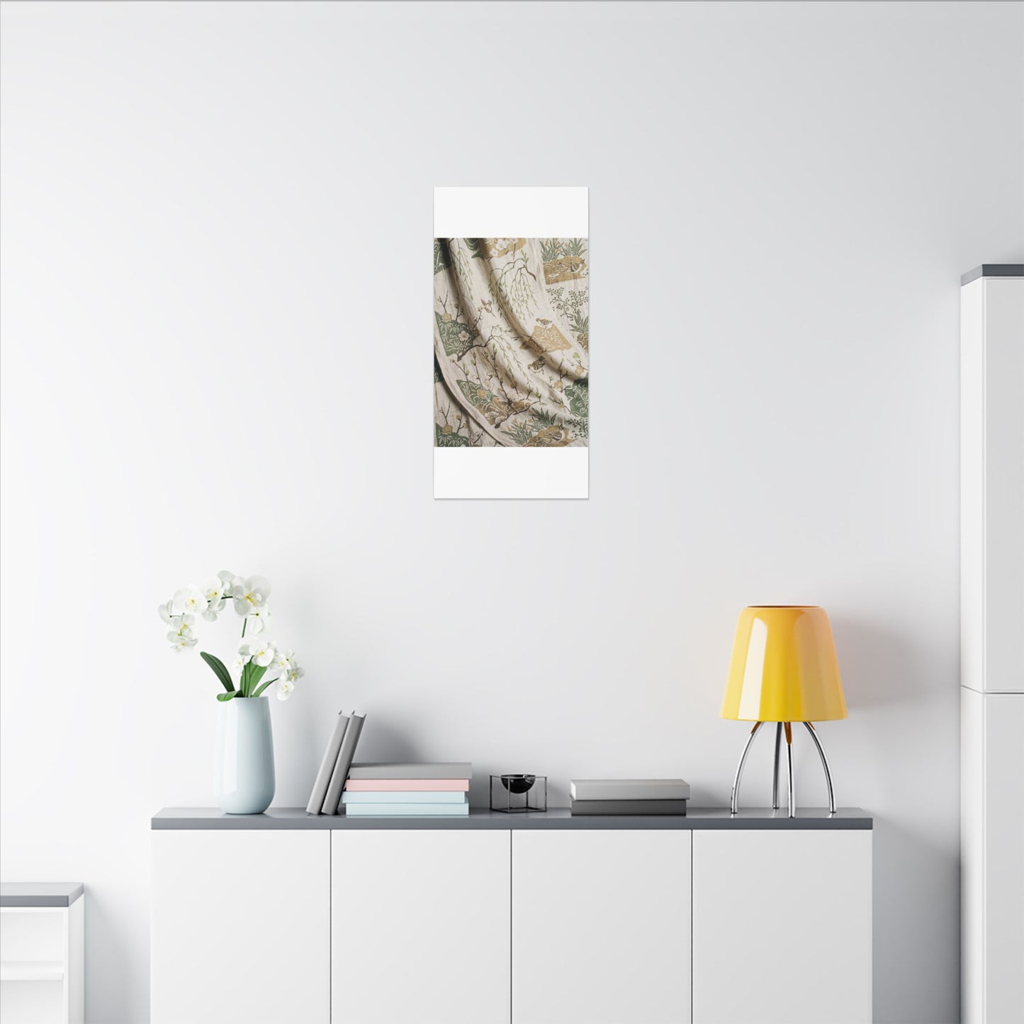 Silk Drape Canvas Art | Spring Japandi Japanese Pattern Art
