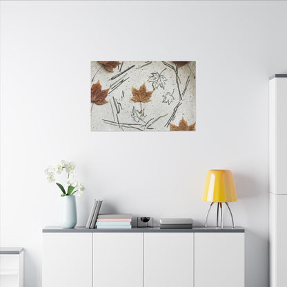Ceramic Bowl Autumn Canvas Art | Japandi Elegant Design