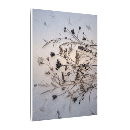 Elegant Dried Flowers Canvas Art - Japanese Pattern Japandi