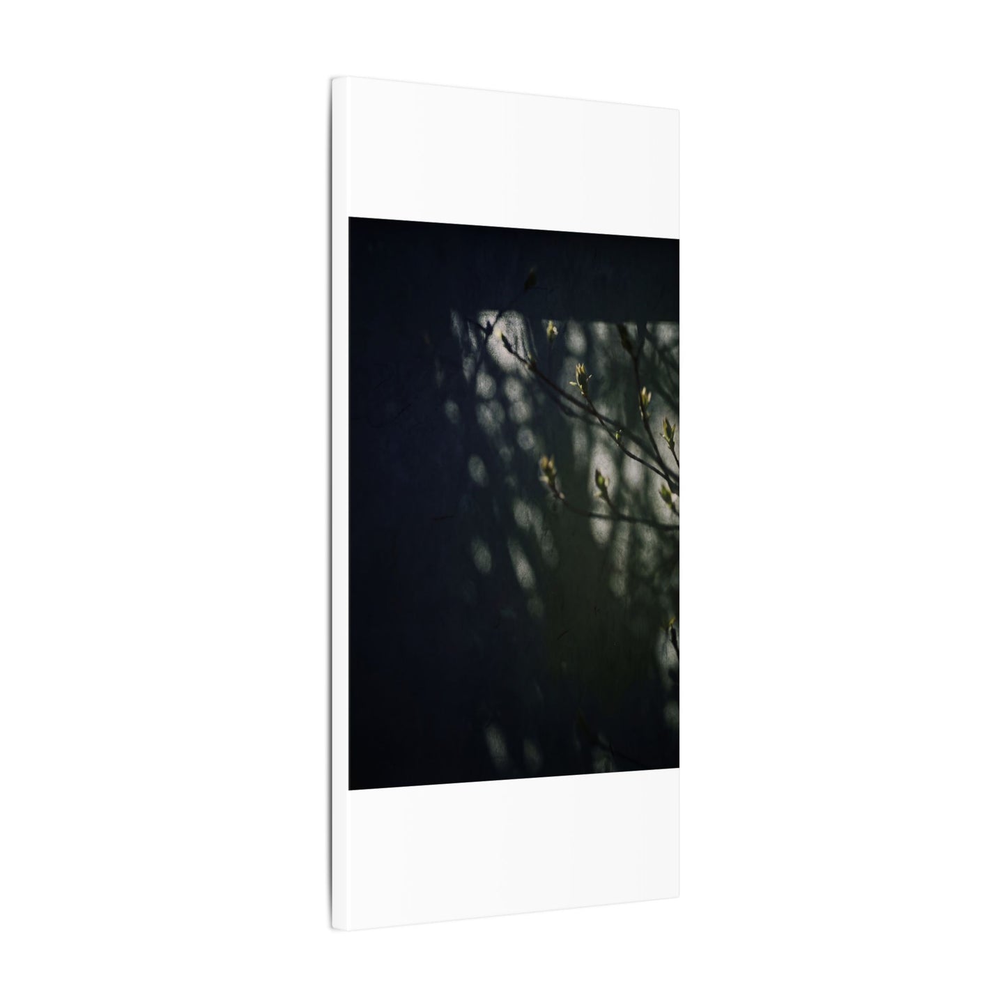 Dark Japandi Shoji Screen in Dappled | Moody Minimal Canvas Art