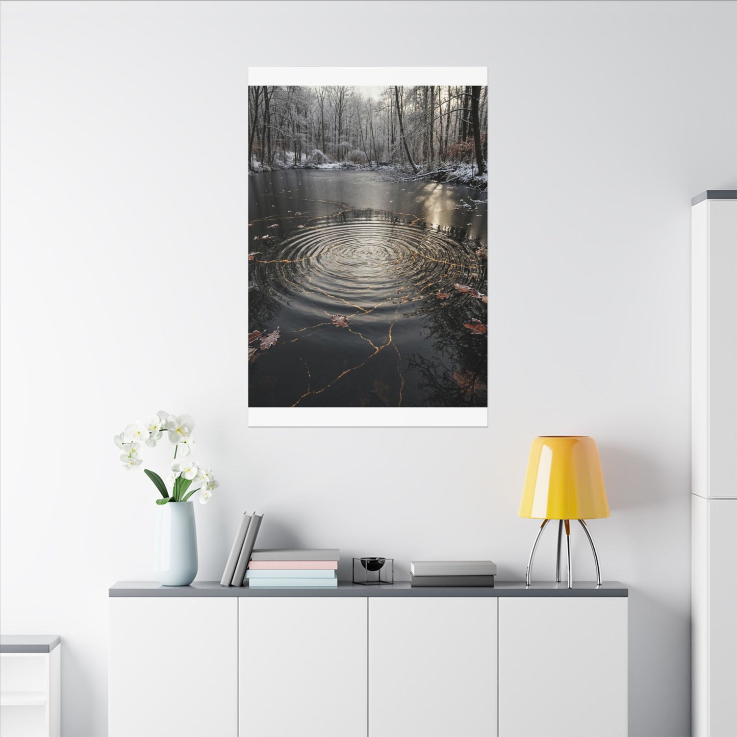 Water Ripple Broken Beauty Canvas Art | Artful Kintsugi Art