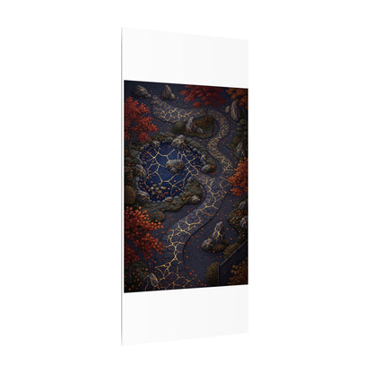 Moonlit Garden Gold Vein Canvas Art | Resilient Kintsugi Art