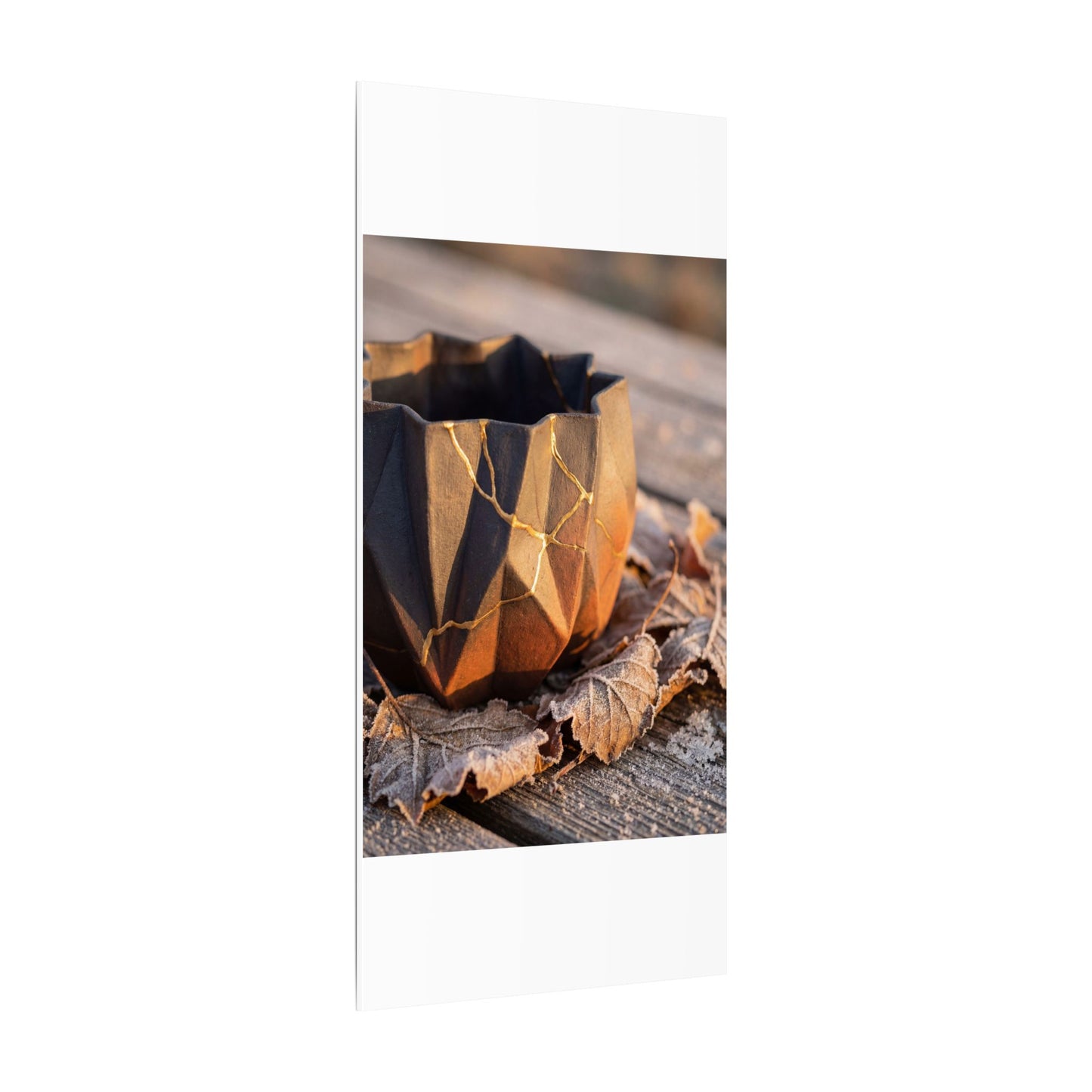 Paper Fold Gold Repair Canvas Art | Philosophical Kintsugi Art