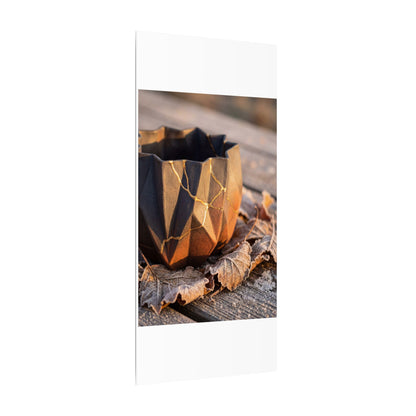 Paper Fold Gold Repair Canvas Art | Philosophical Kintsugi Art
