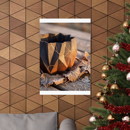 Golden Hour Paper Fold Wall Art Print - Kintsugi Seijaku