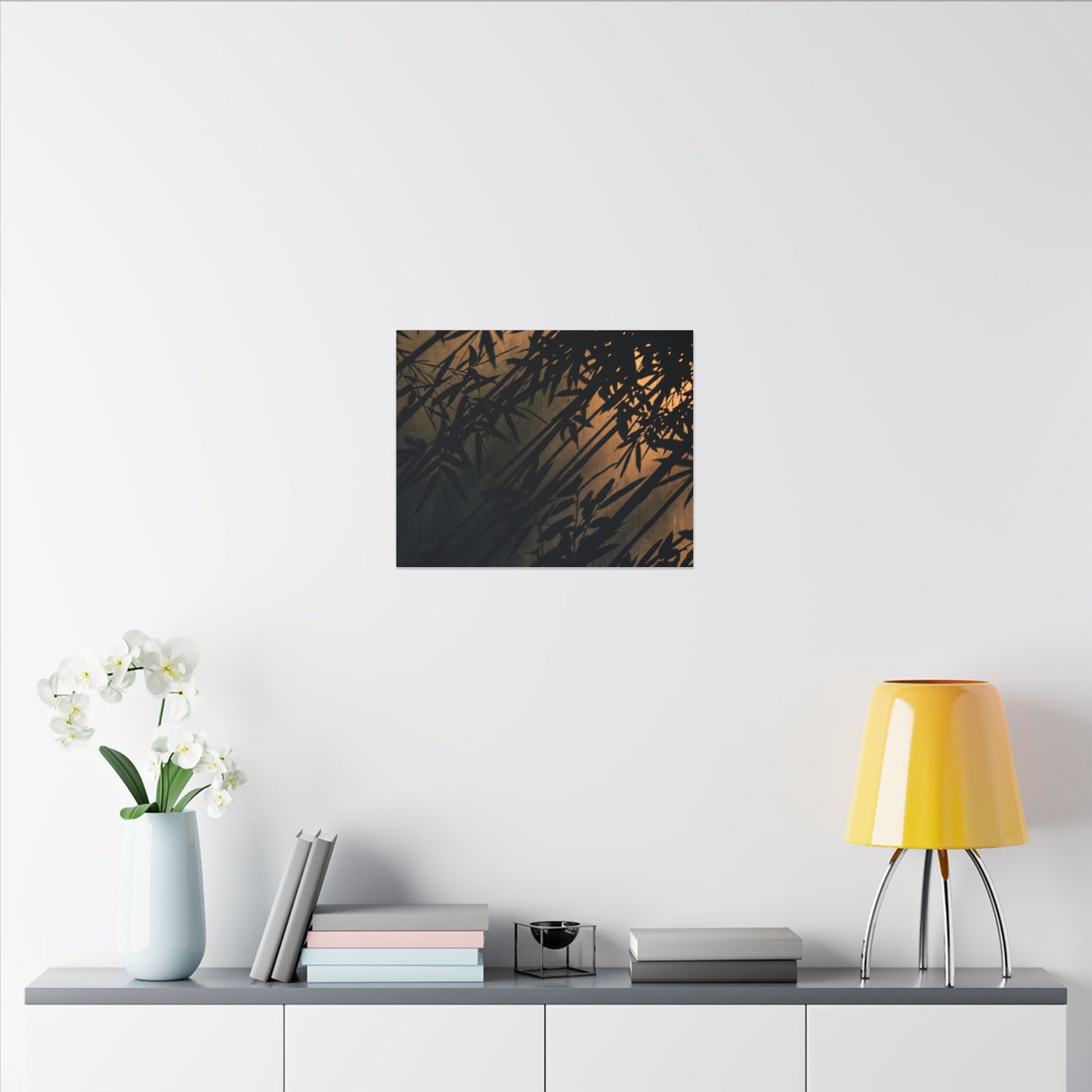 Sophisticated Shadow Play Canvas Art - Shadow Zen Dark Japandi