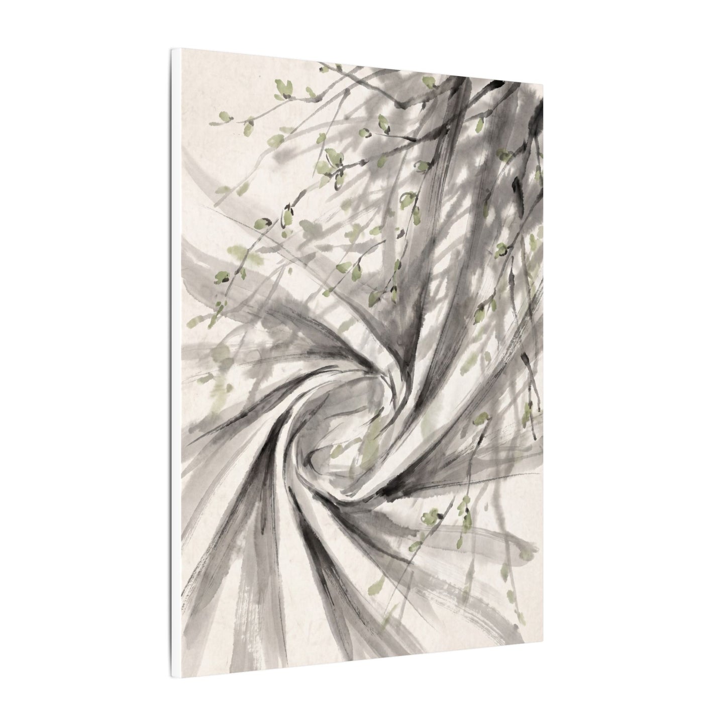 Silk Drape Spring Canvas Art | Zen Contemplative Design