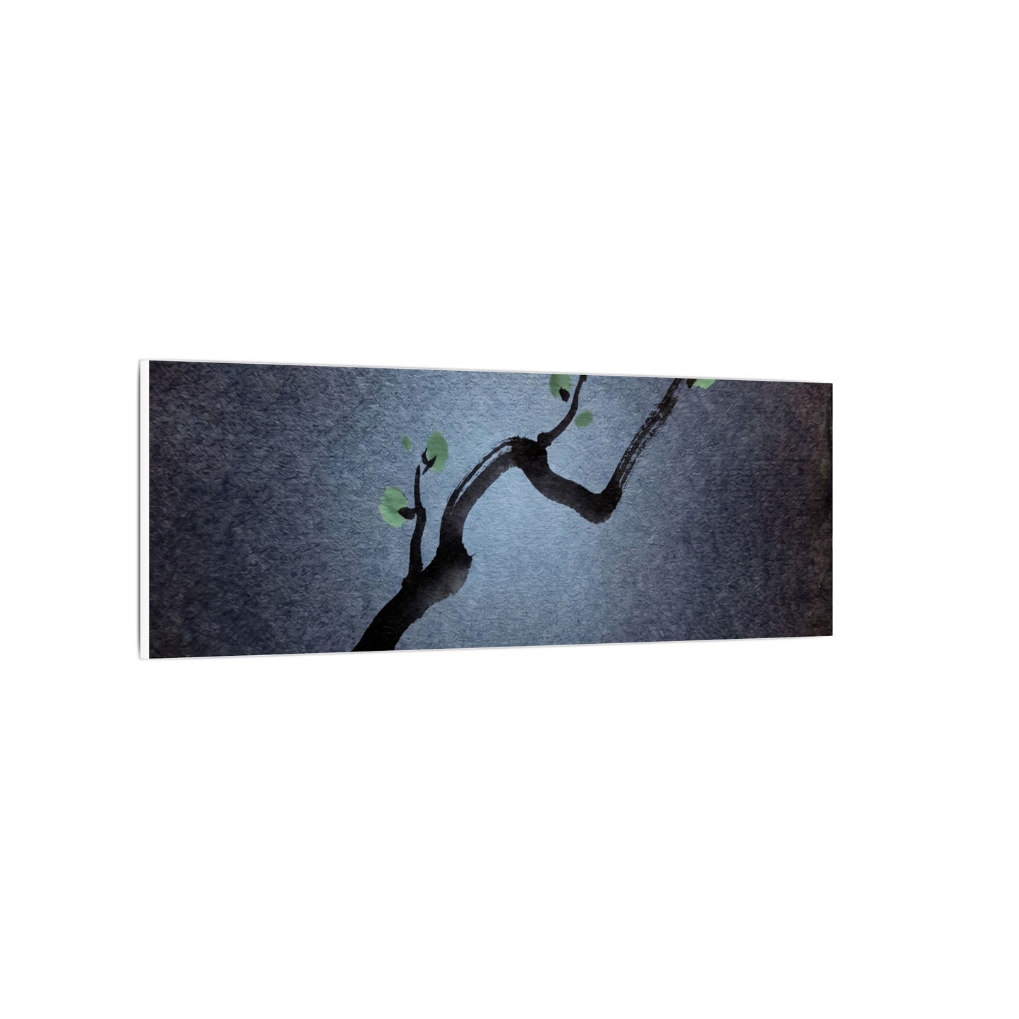 Ink Brushstroke Canvas Art | Spring Dark Japandi Moody Minimal Art