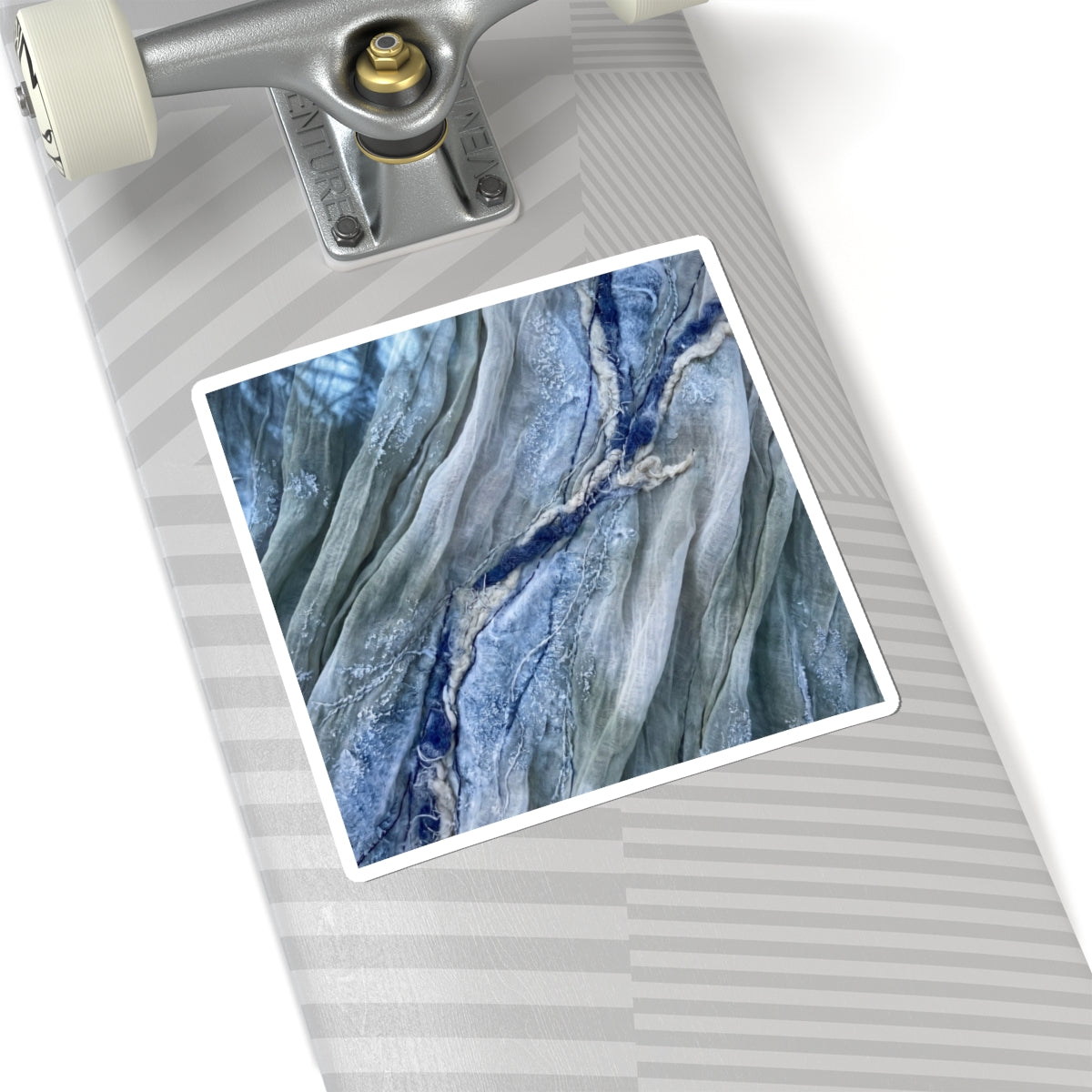 Mono No Aware Silk Drape Sticker - Japandi Texture Art Print