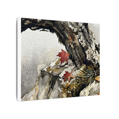 Pine Tree Autumn Canvas Art | Japandi Earthy Design