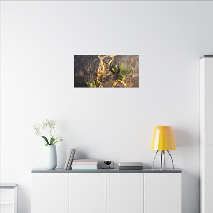 Rust Patina Gold Repair Canvas Art | Resilient Kintsugi Art